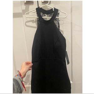Black Lulus halter bodycon dress